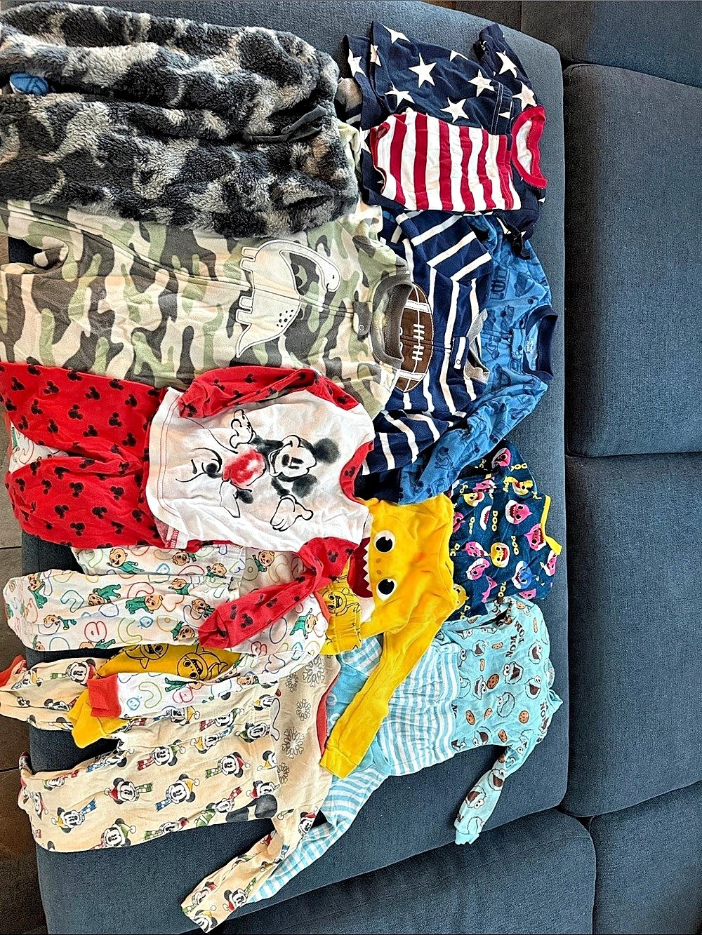 Assorted Kids Bundle of pajamas set of 12 - Size 2T
